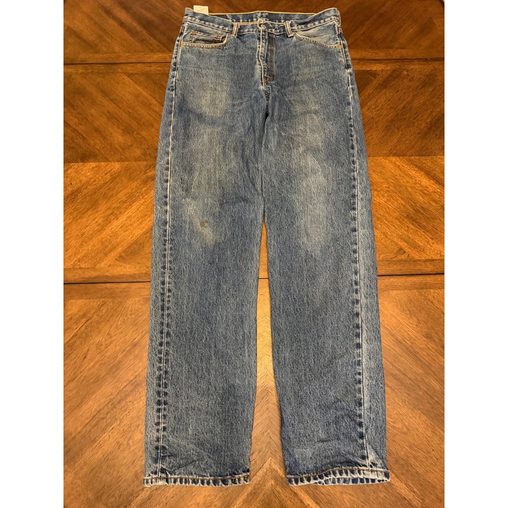 Levis 550 Mens Relaxed Fit Tapered Leg Blue Denim Jeans 34x36 Medium Wash